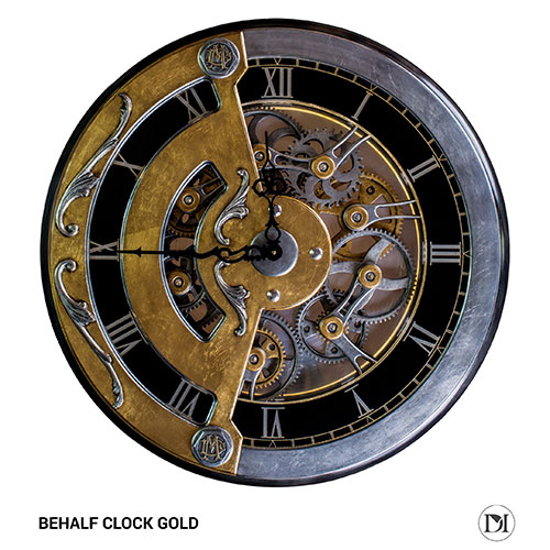 Fine Art by Behalf Clock Gold