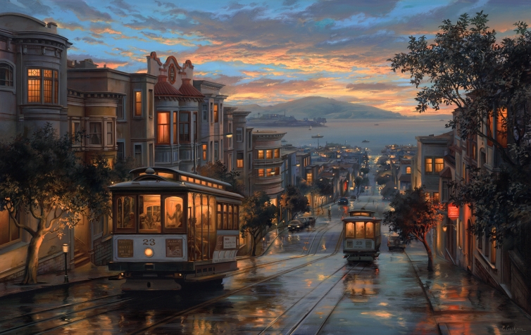 Cable Car Heaven by Evgeny Lushpin