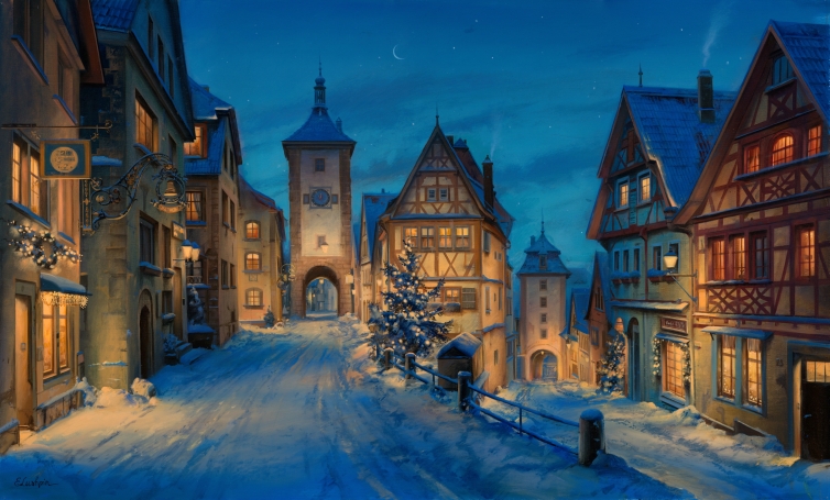Fine Art by Christmas Eve by Evgeny Lushpin