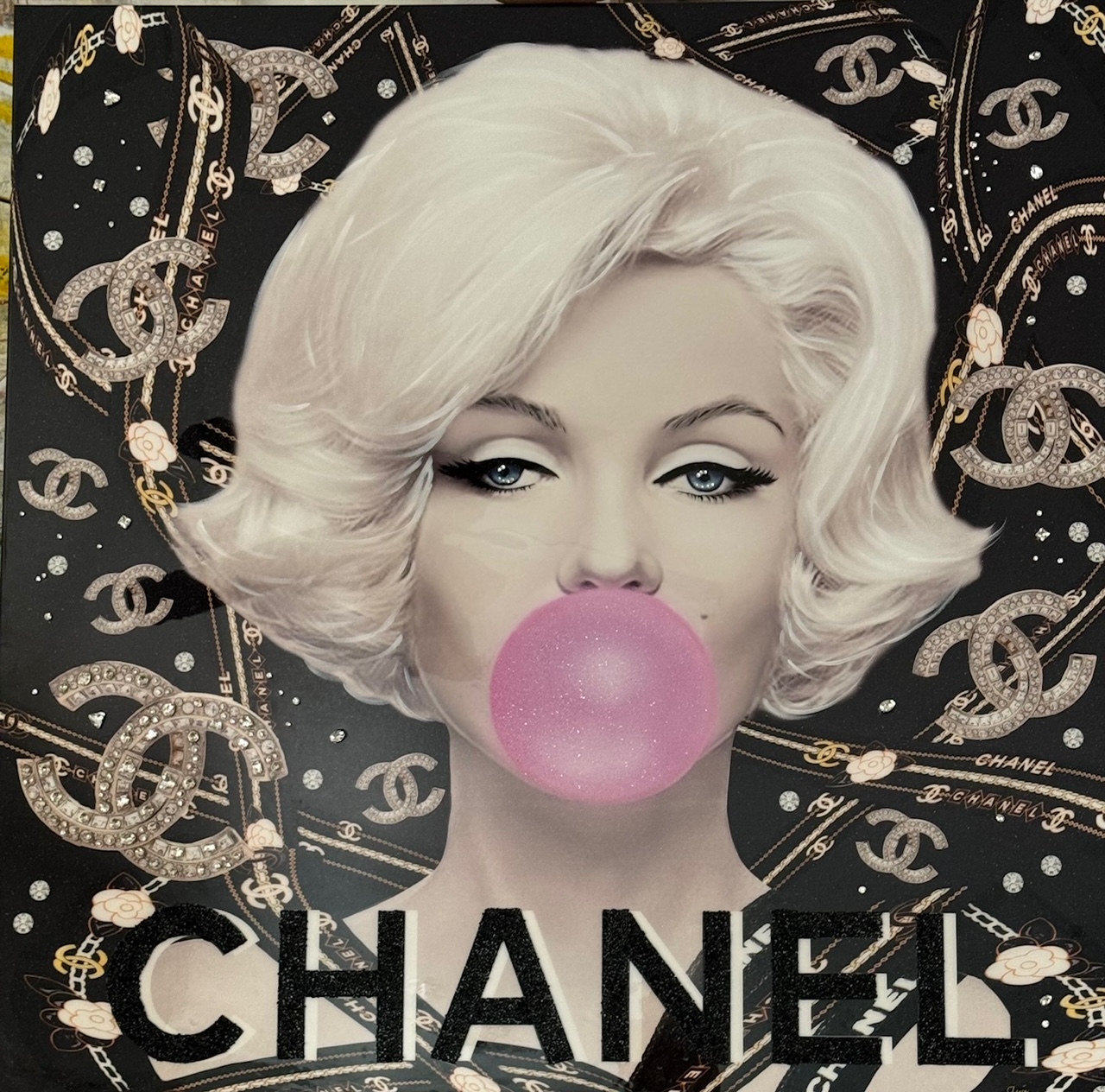 Fine Art by Marilyn Pink Bubble Black Chanel by Anja Whitemyer