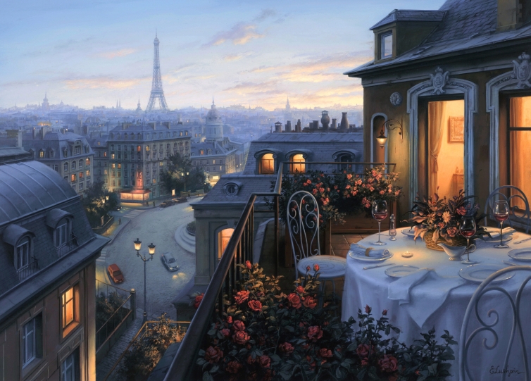 Paris Evening Deja Vu by Evgeny Lushpin