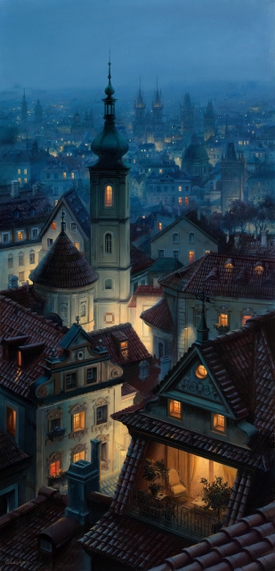 Somewhere in an Ancient Town by Evgeny Lushpin