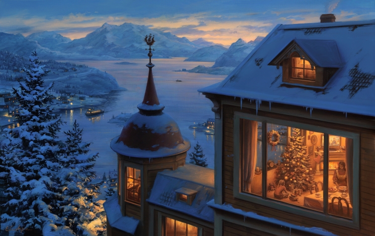 Fine Art by Coming Home for Christmas by Evgeny Lushpin