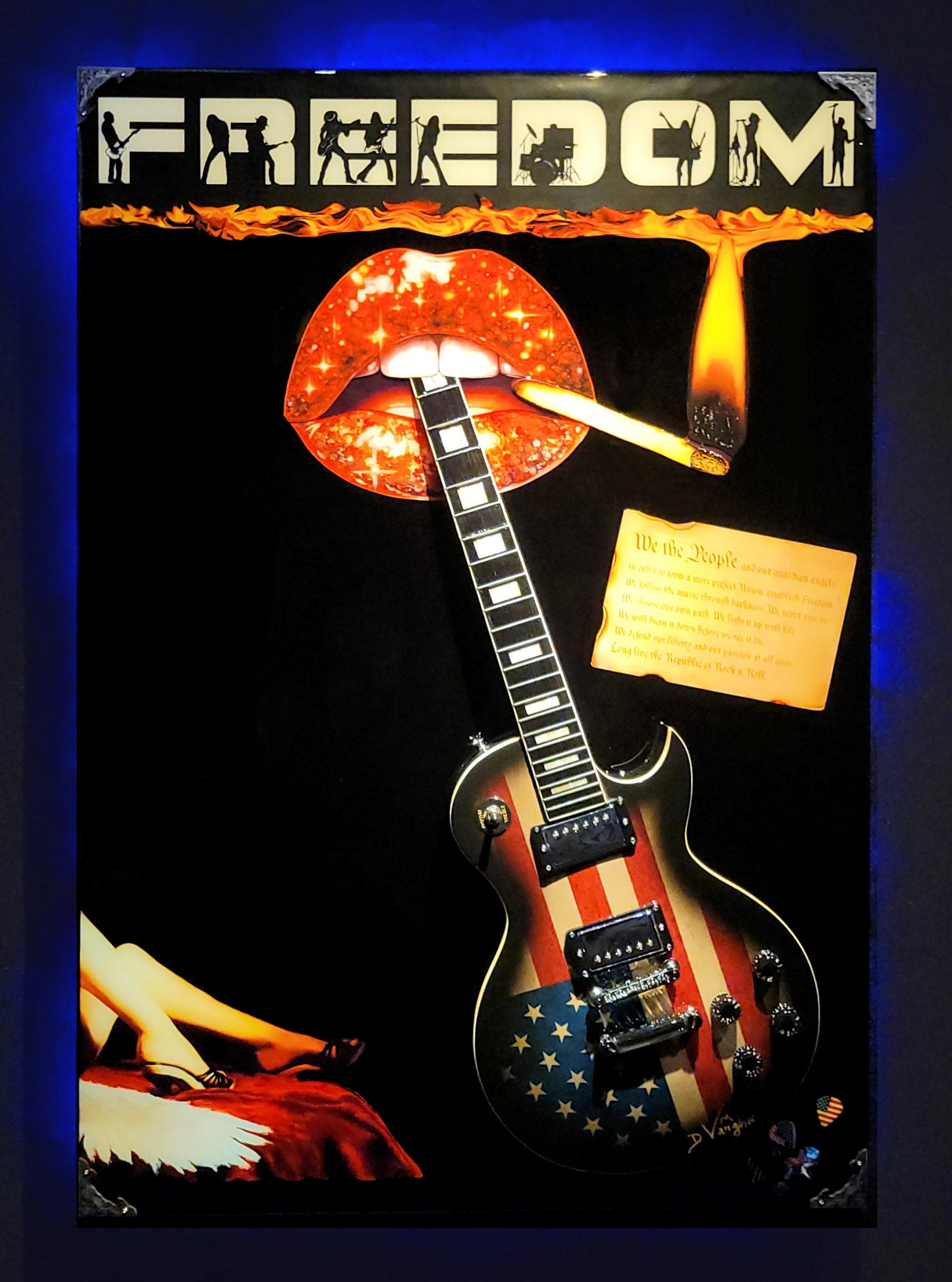 Fine Art by Freedom Guitar by David Michael Vaughn